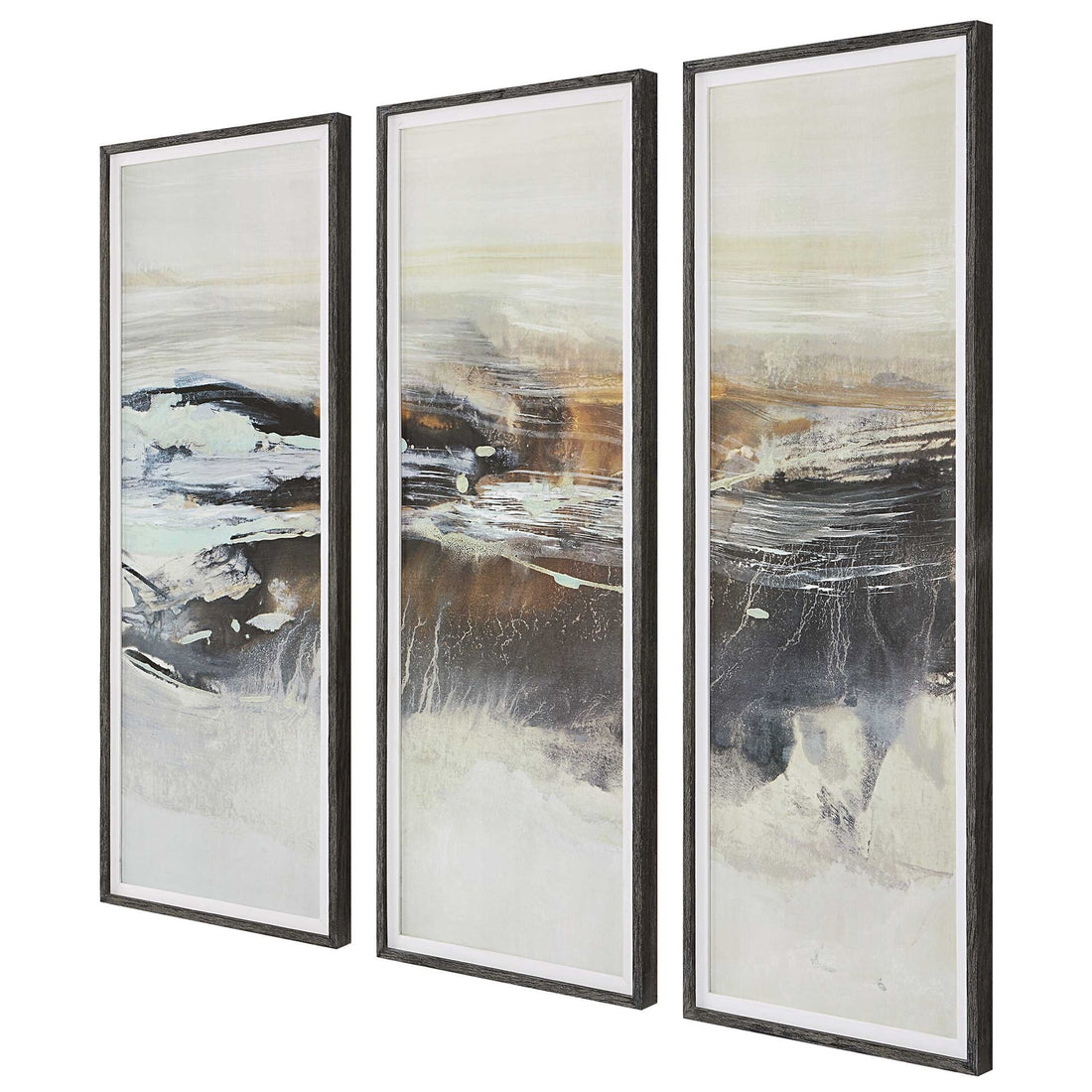 UTTERMOST Graphite Horizon Framed Prints Set Of 3 - Art