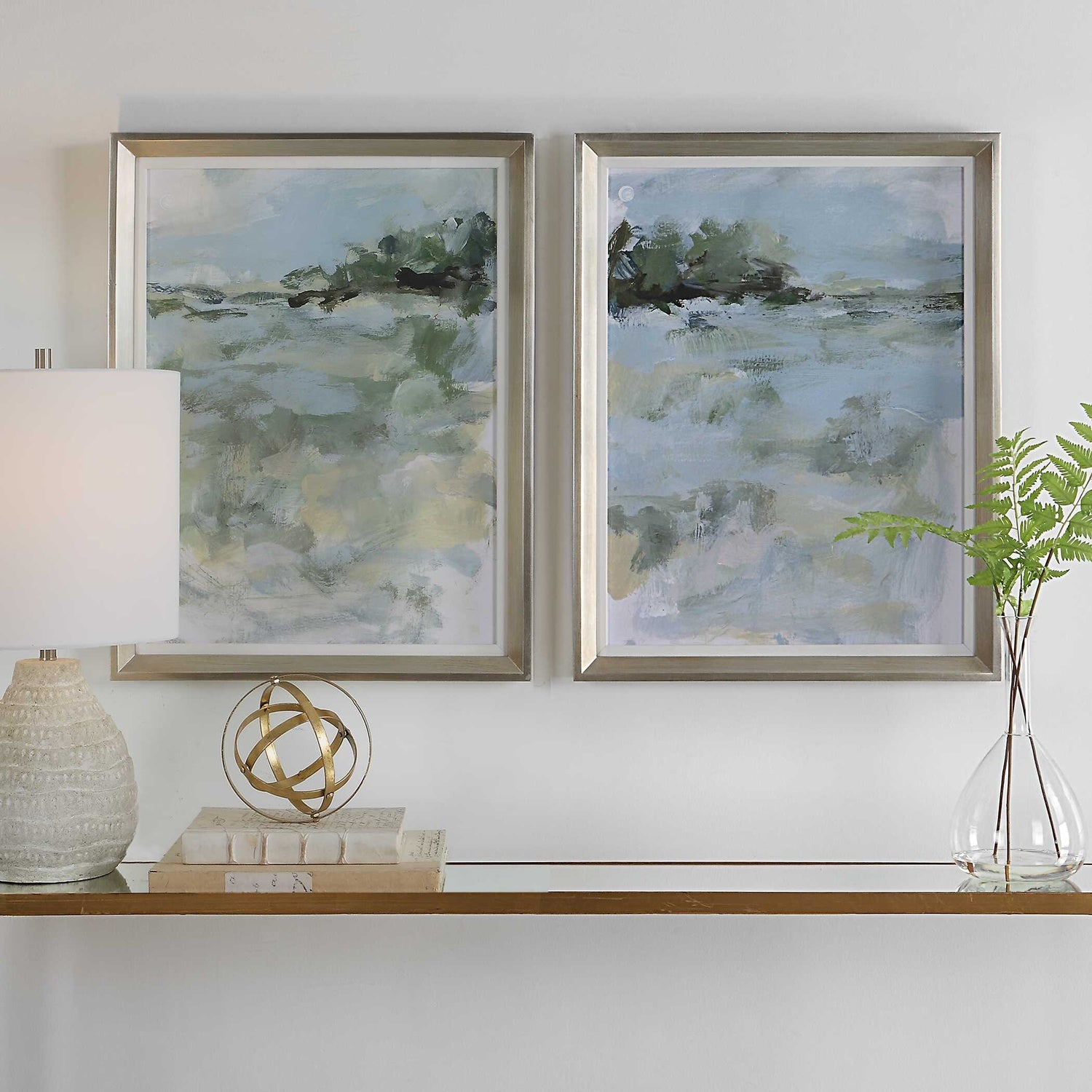 UTTERMOST Far Away View Framed Prints Set Of 2 - Art