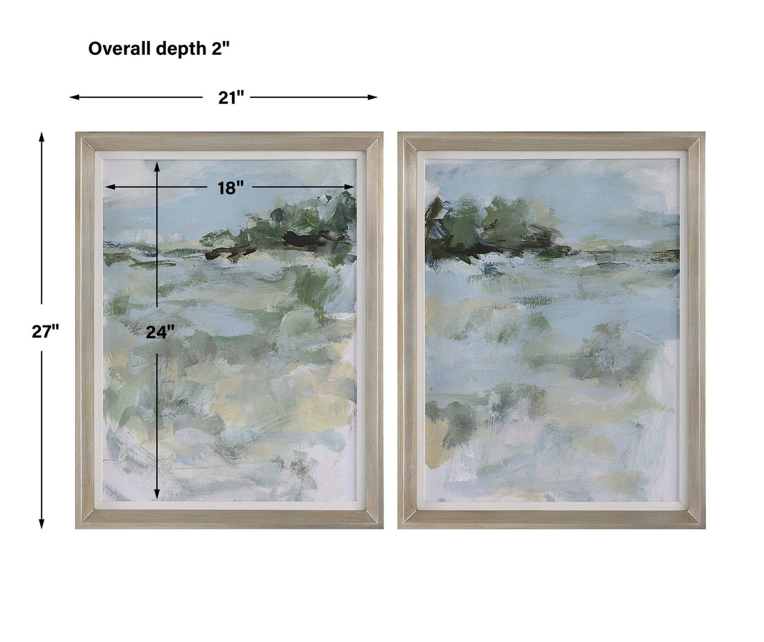 UTTERMOST Far Away View Framed Prints Set Of 2 - Art