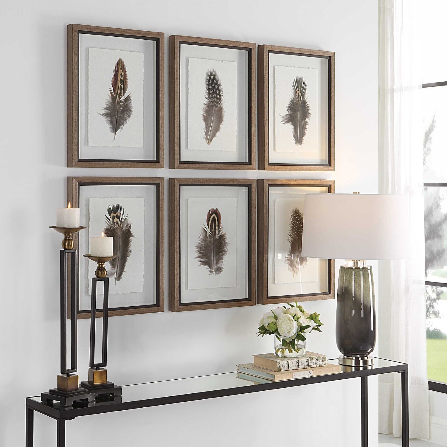UTTERMOST Birds Of A Feather Framed Prints Set Of 6 - Art