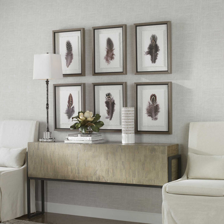 UTTERMOST Birds Of A Feather Framed Prints Set Of 6 - Art