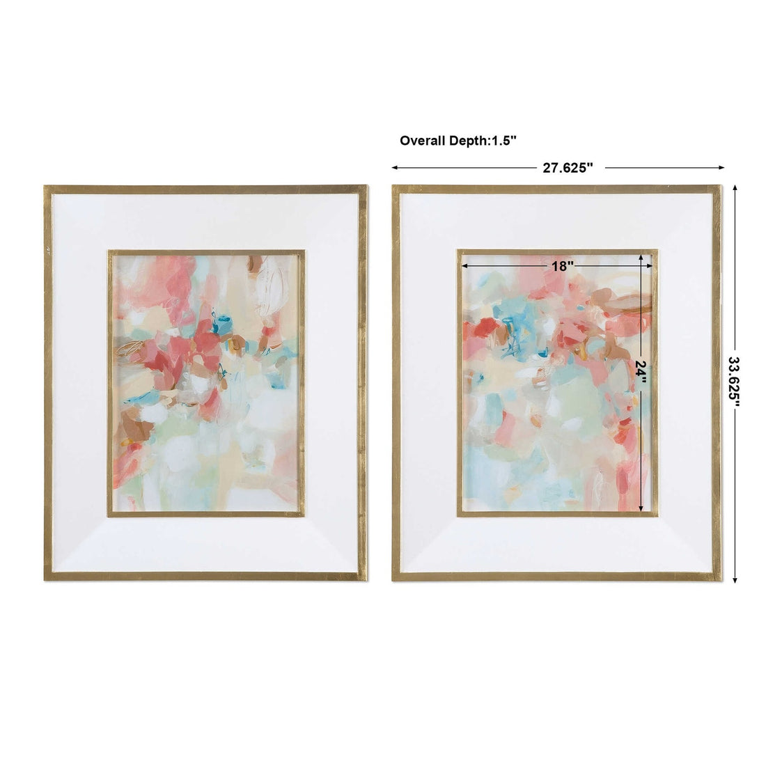 UTTERMOST A TOUCH OF BLUSH AND FENCES ART - Art