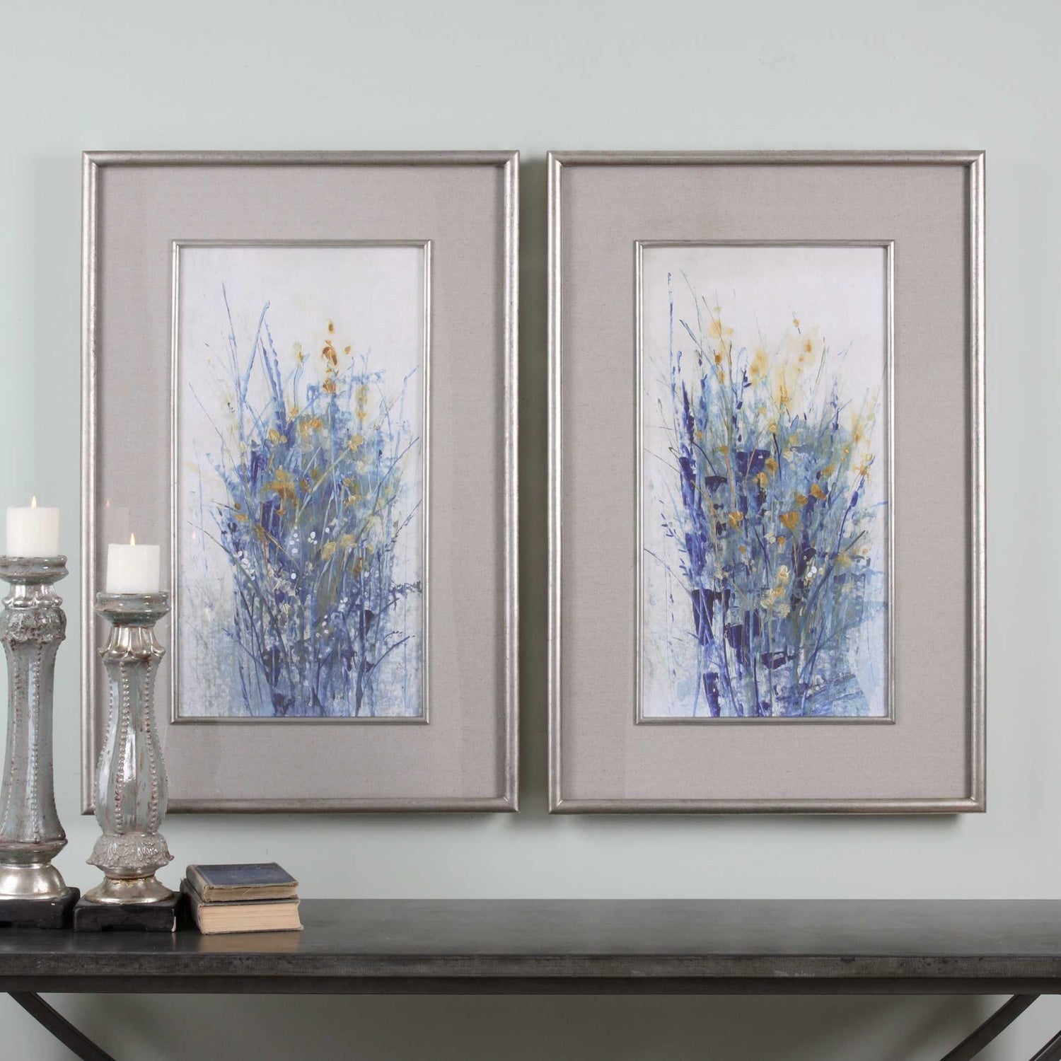 UTTERMOST INDIGO FLORALS FRAMED ART - Art