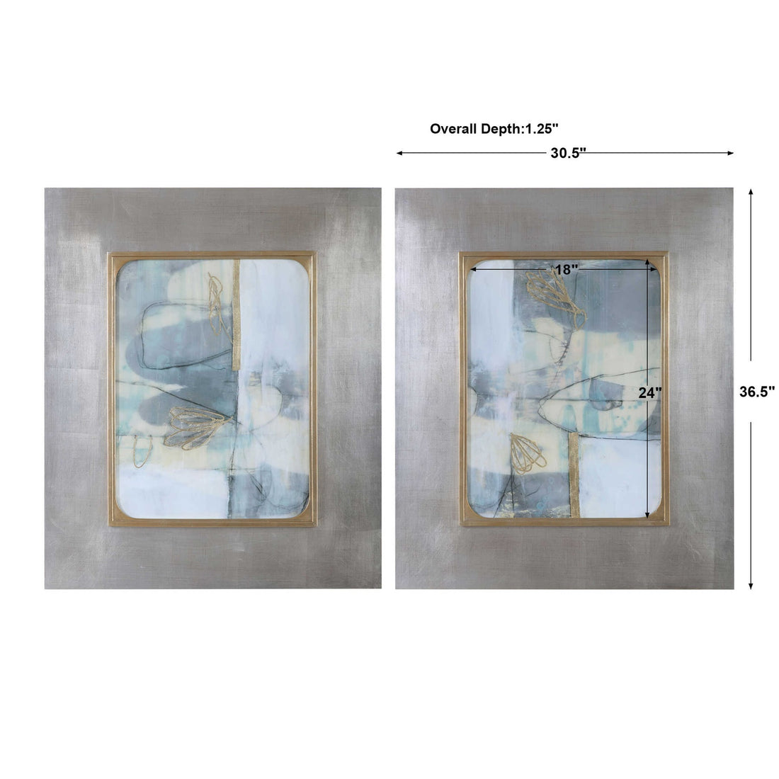 UTTERMOST GILDED WHIMSY ABSTRACT PRINTS - Art