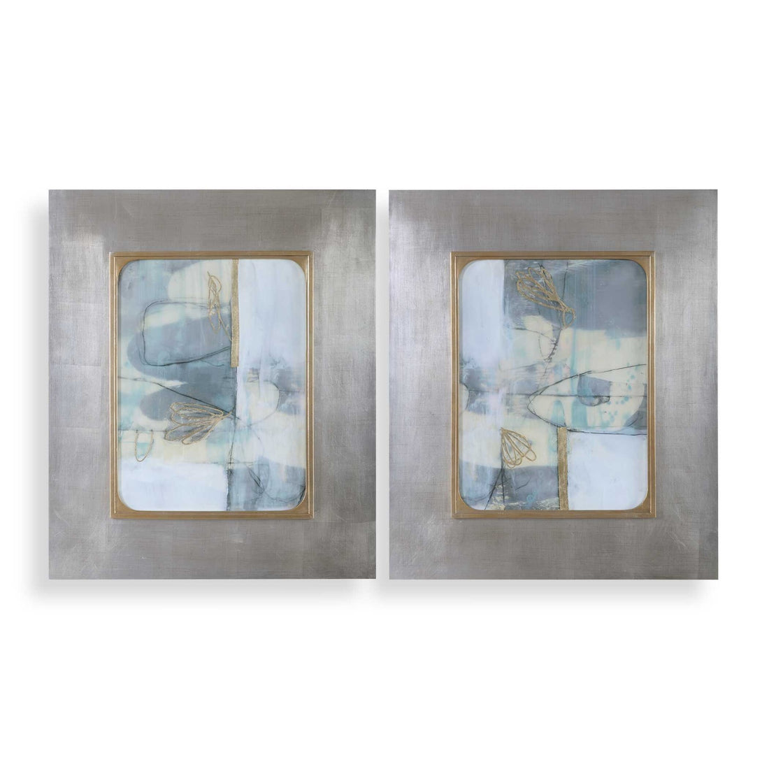 UTTERMOST Gilded Whimsy Abstract Prints Set Of 2 - Art