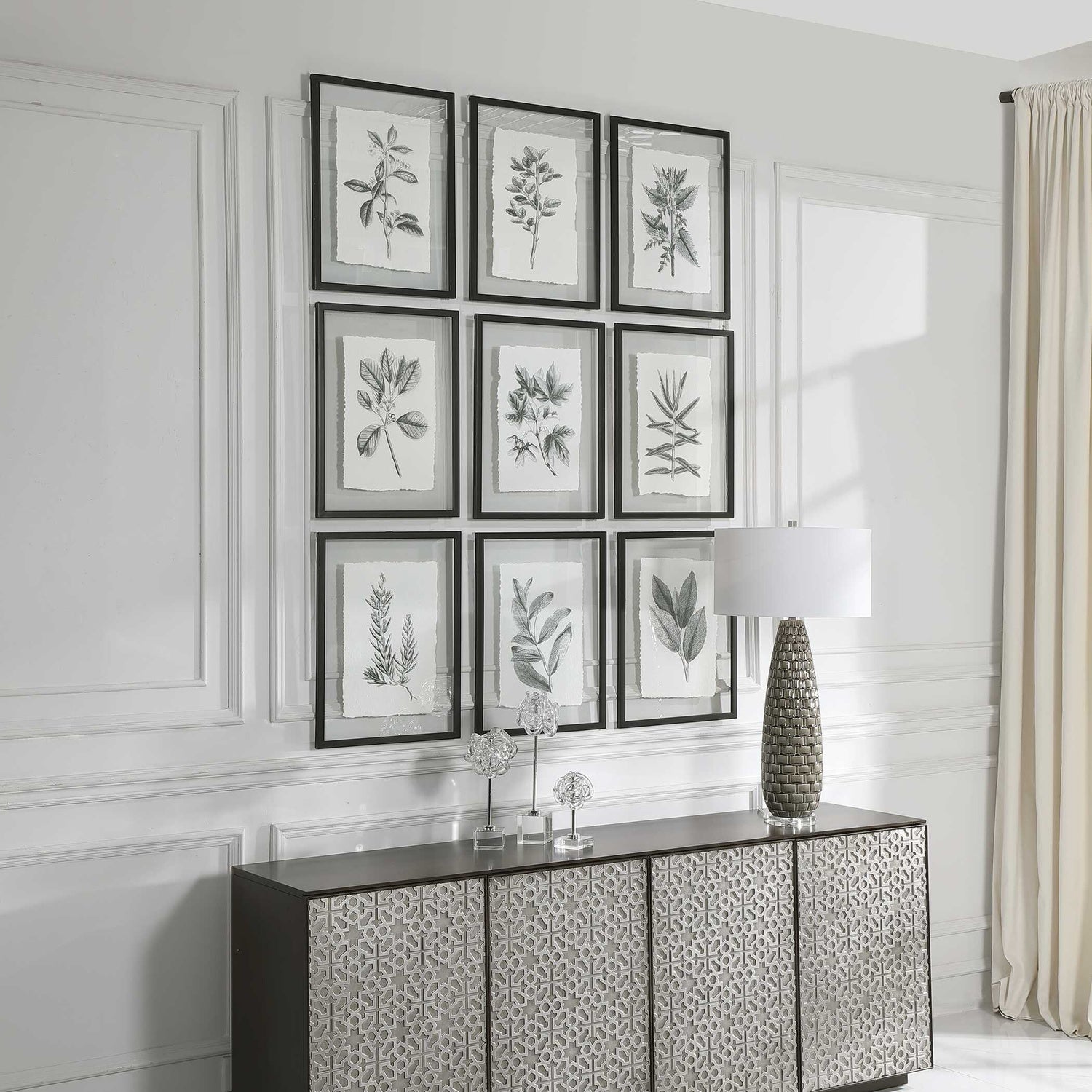 UTTERMOST Farmhouse Florals Framed Prints Set Of 9 - Art