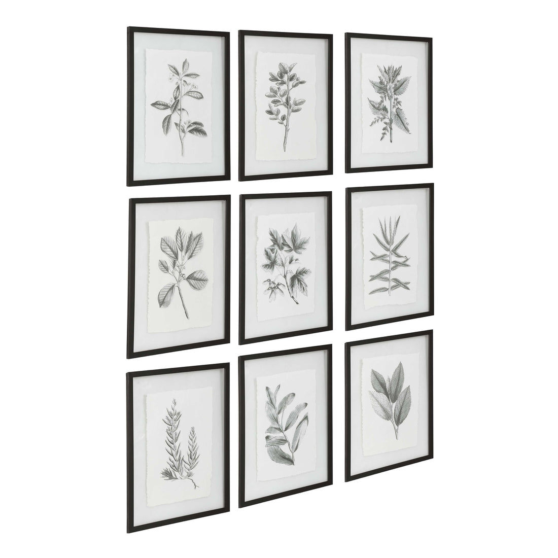 UTTERMOST Farmhouse Florals Framed Prints Set Of 9 - Art