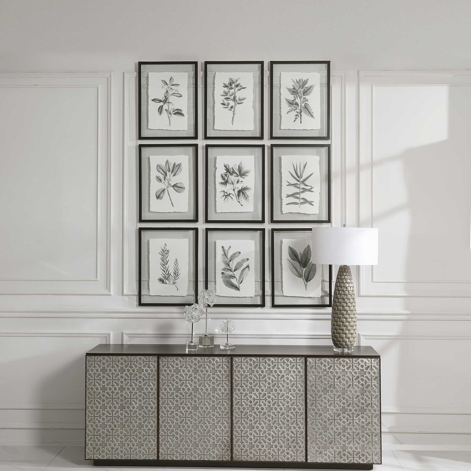 UTTERMOST Farmhouse Florals Framed Prints Set Of 9 - Art