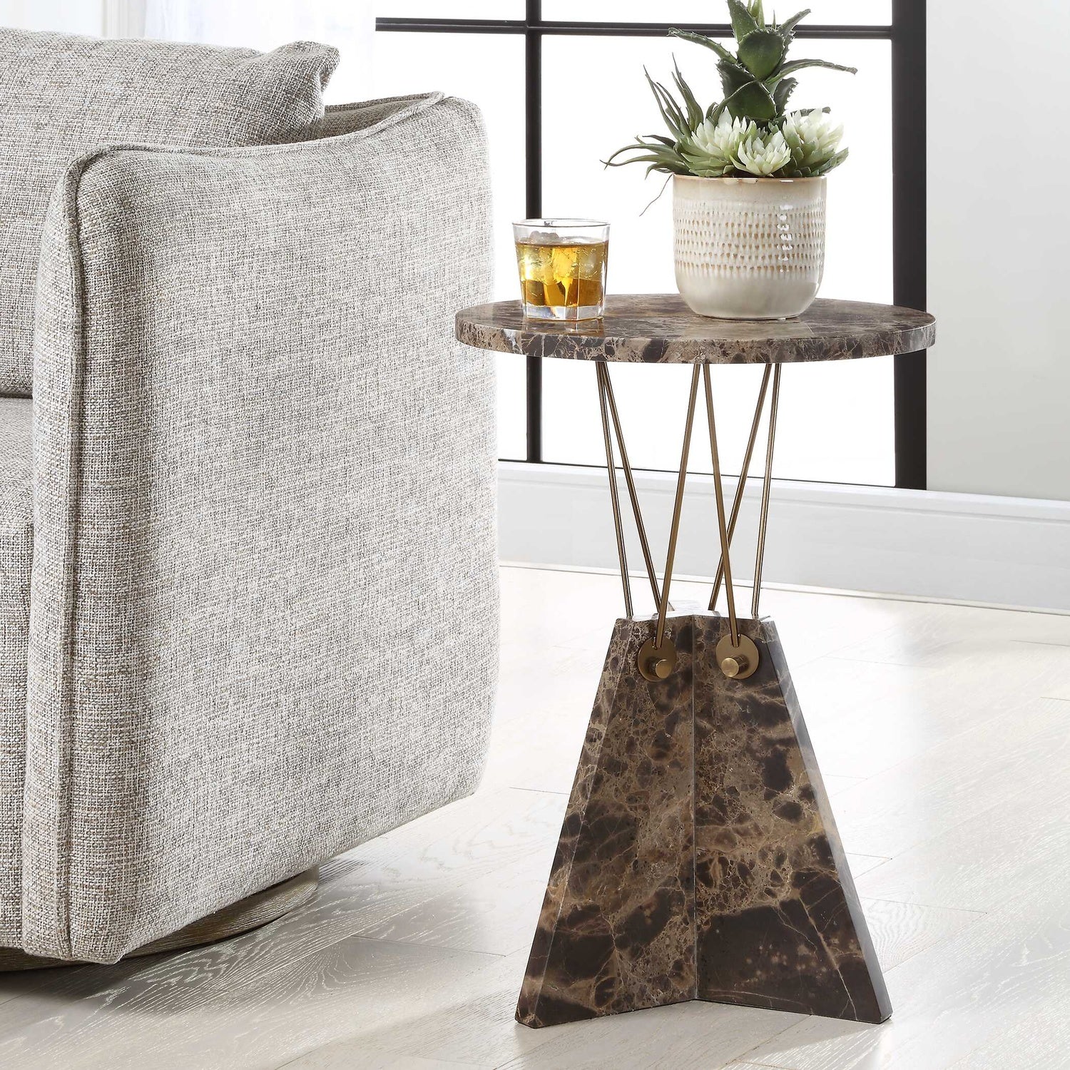 UTTERMOST LEVITATE ACCENT TABLE - Side