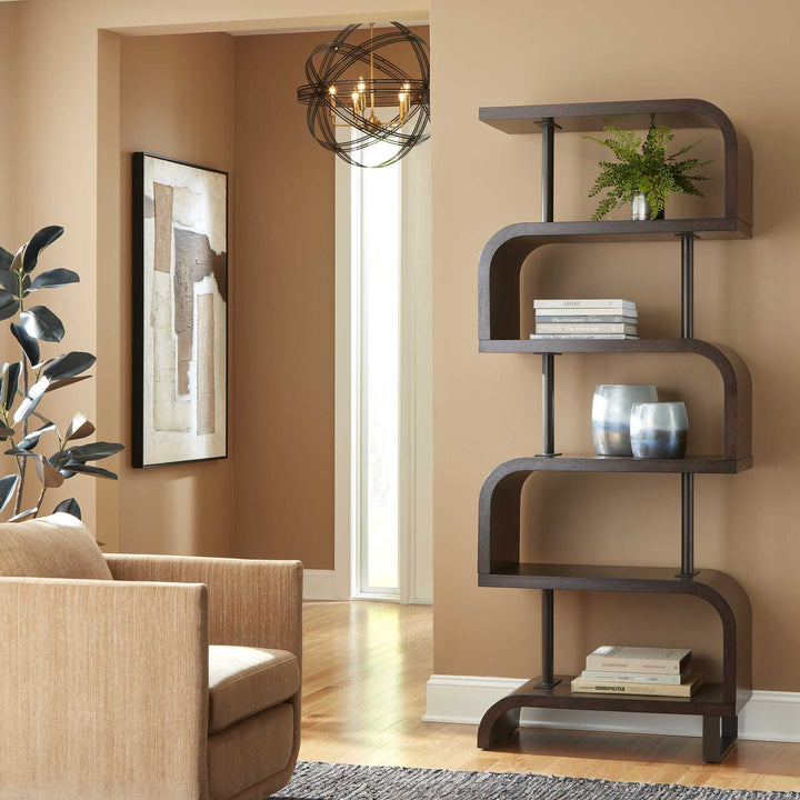 UTTERMOST Bia Chocolate Etagere - Cabinets & Bar