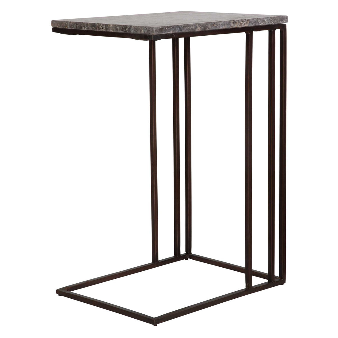 UTTERMOST THEODORE TRAVERTINE ACCENT TABLE - Side