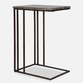 UTTERMOST THEODORE TRAVERTINE ACCENT TABLE - Side