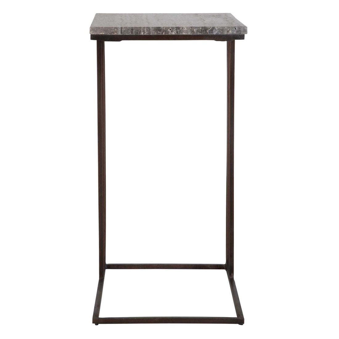 UTTERMOST THEODORE TRAVERTINE ACCENT TABLE - Side