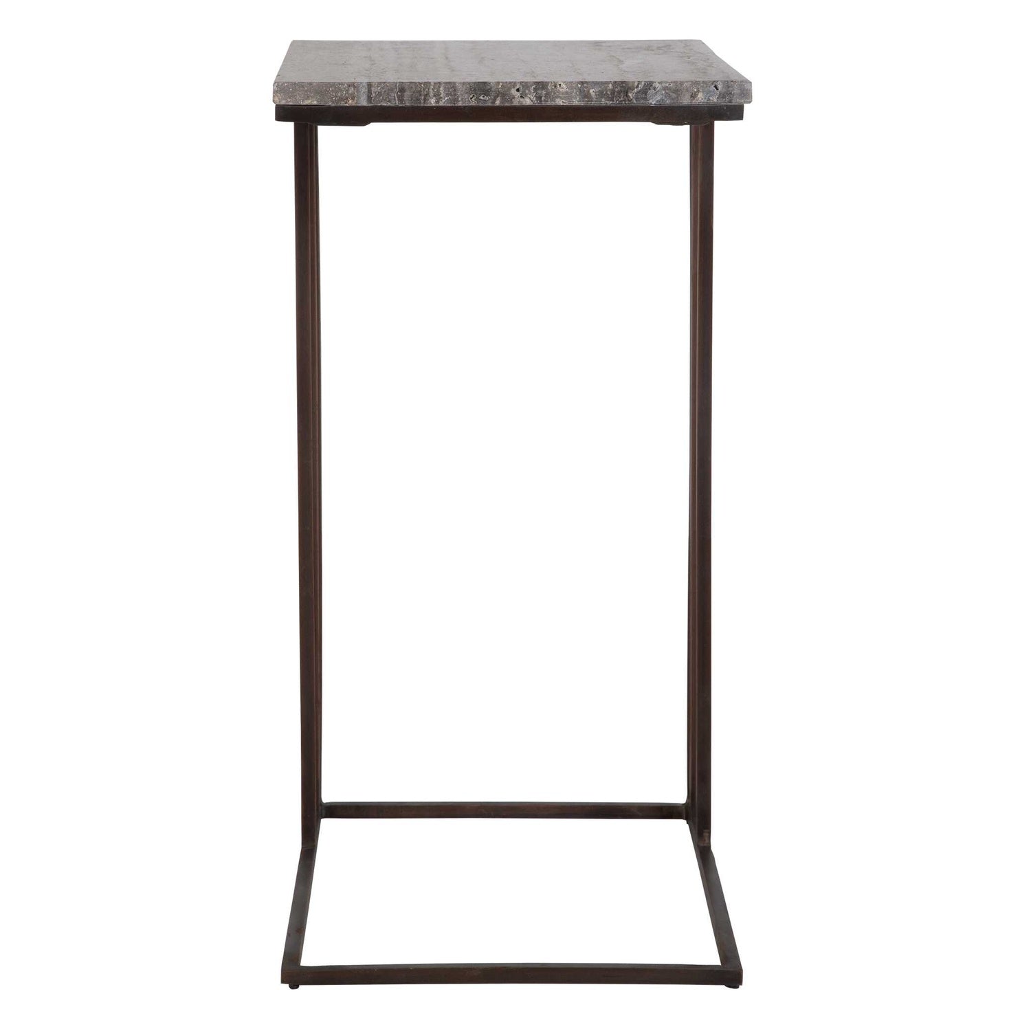 UTTERMOST THEODORE TRAVERTINE ACCENT TABLE - Side