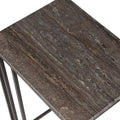 UTTERMOST THEODORE TRAVERTINE ACCENT TABLE - Side