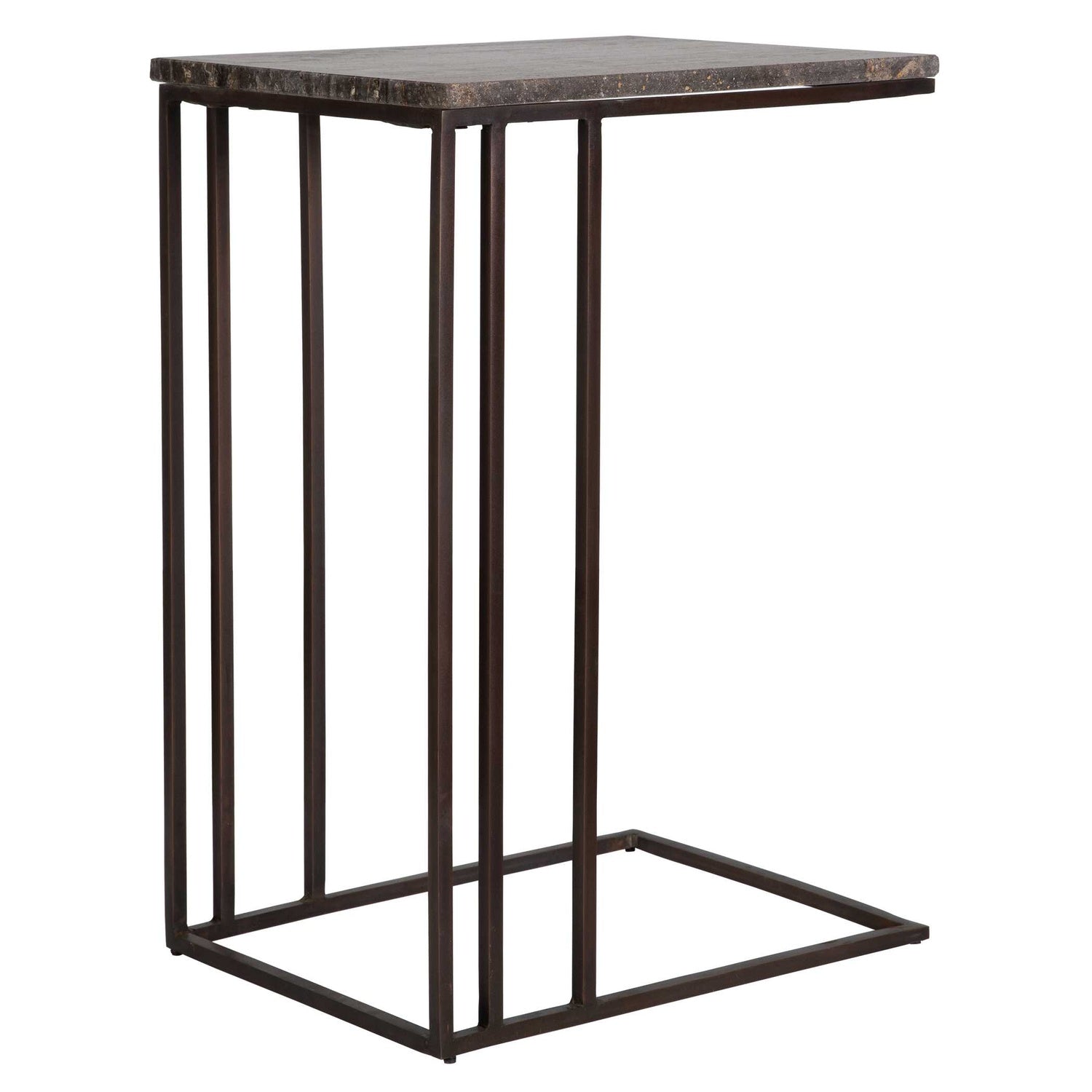 UTTERMOST Theodore Travertine Accent Table - Side