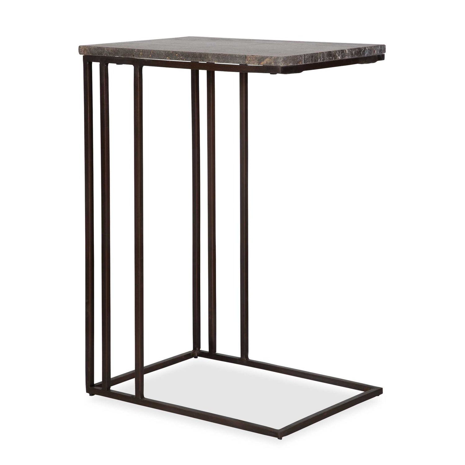 UTTERMOST THEODORE TRAVERTINE ACCENT TABLE - Side