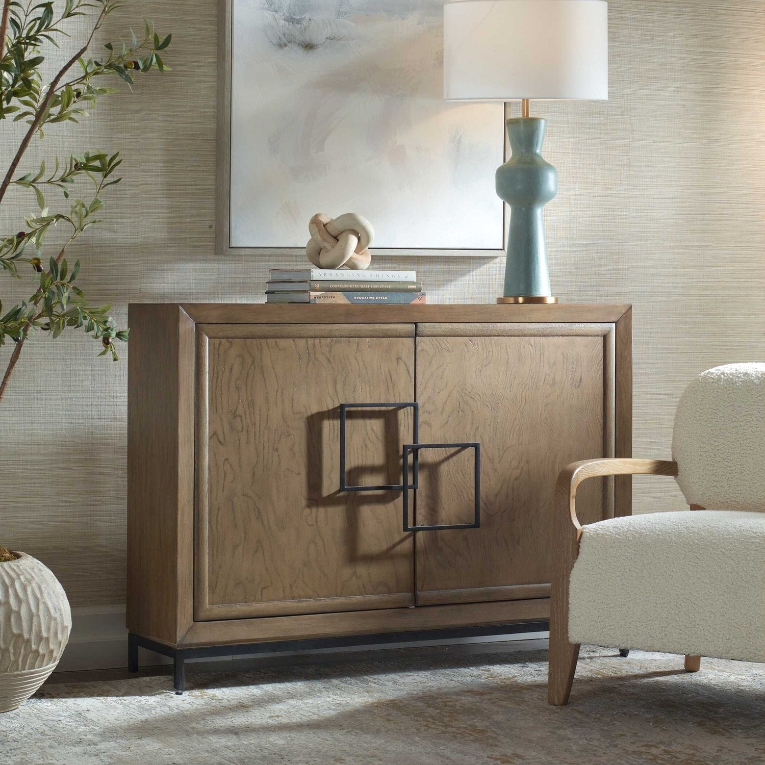UTTERMOST Paltrow Burl 2 Door Cabinet - Cabinets & Bar