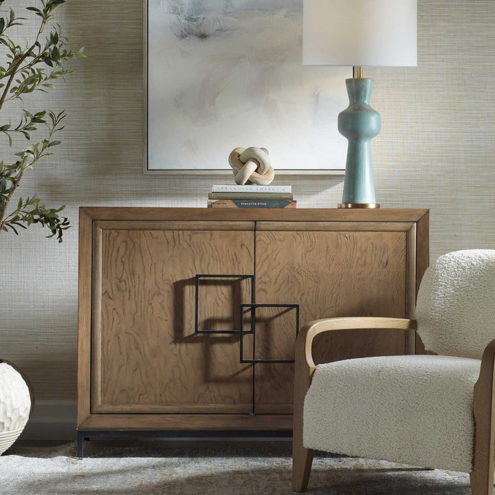 UTTERMOST Paltrow Burl 2 Door Cabinet - Cabinets & Bar
