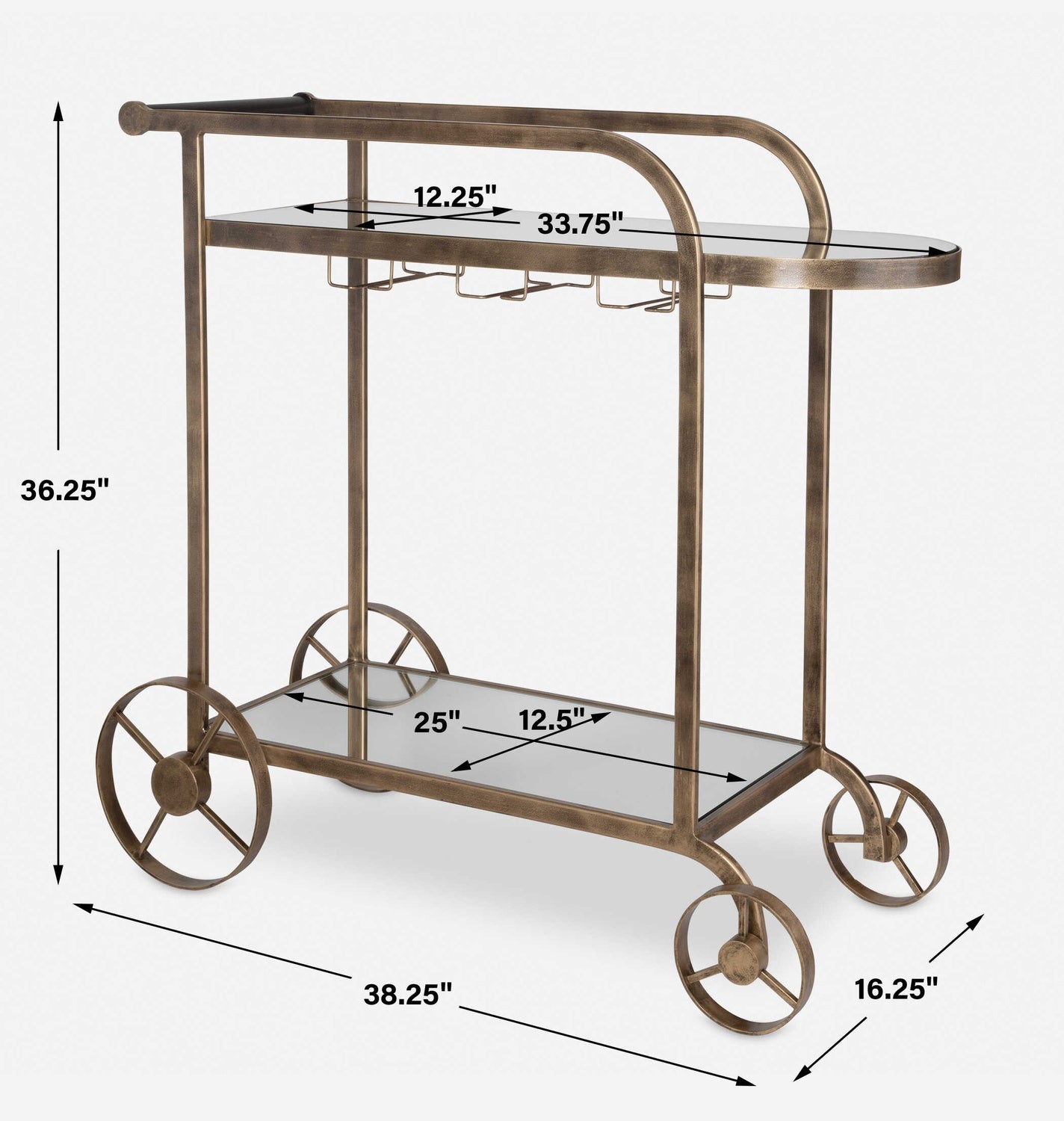 UTTERMOST Carrinho Bar Cart - Cabinets & Bar
