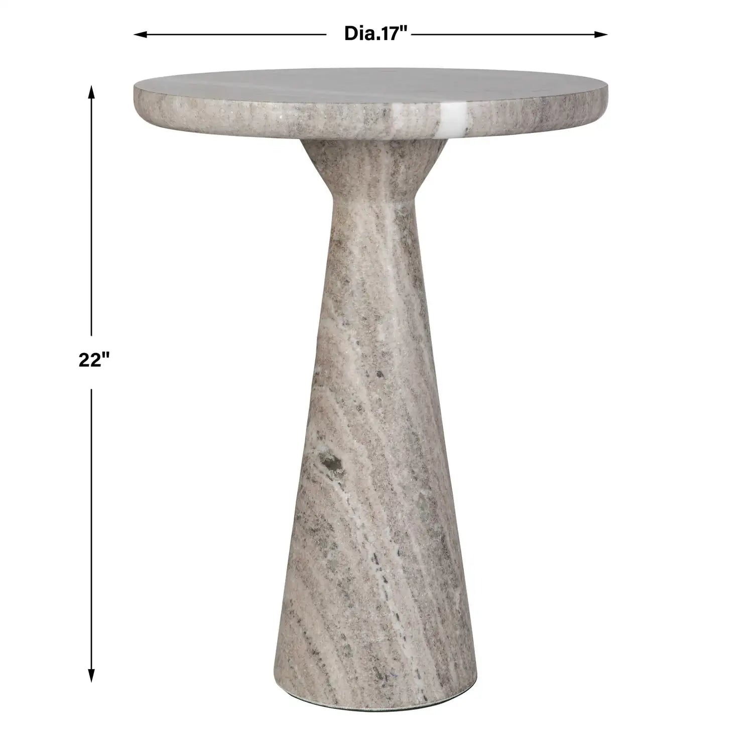 UTTERMOST Stour Accent Table - Side