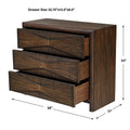 UTTERMOST Bowtie 3 Drawer Mid-Century Chest - Benches, Ottoman, Stools