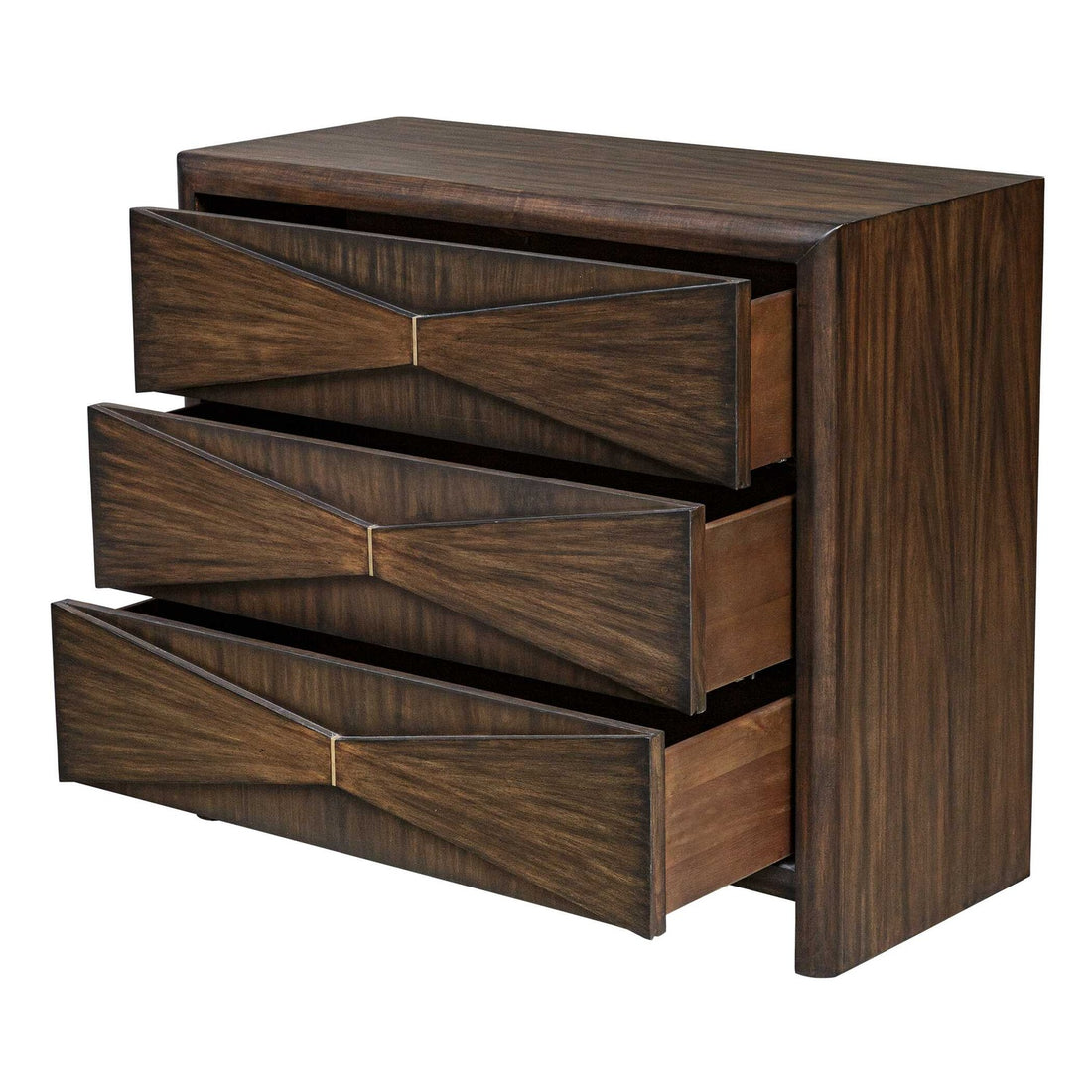 UTTERMOST Bowtie 3 Drawer Mid-Century Chest - Benches, Ottoman, Stools