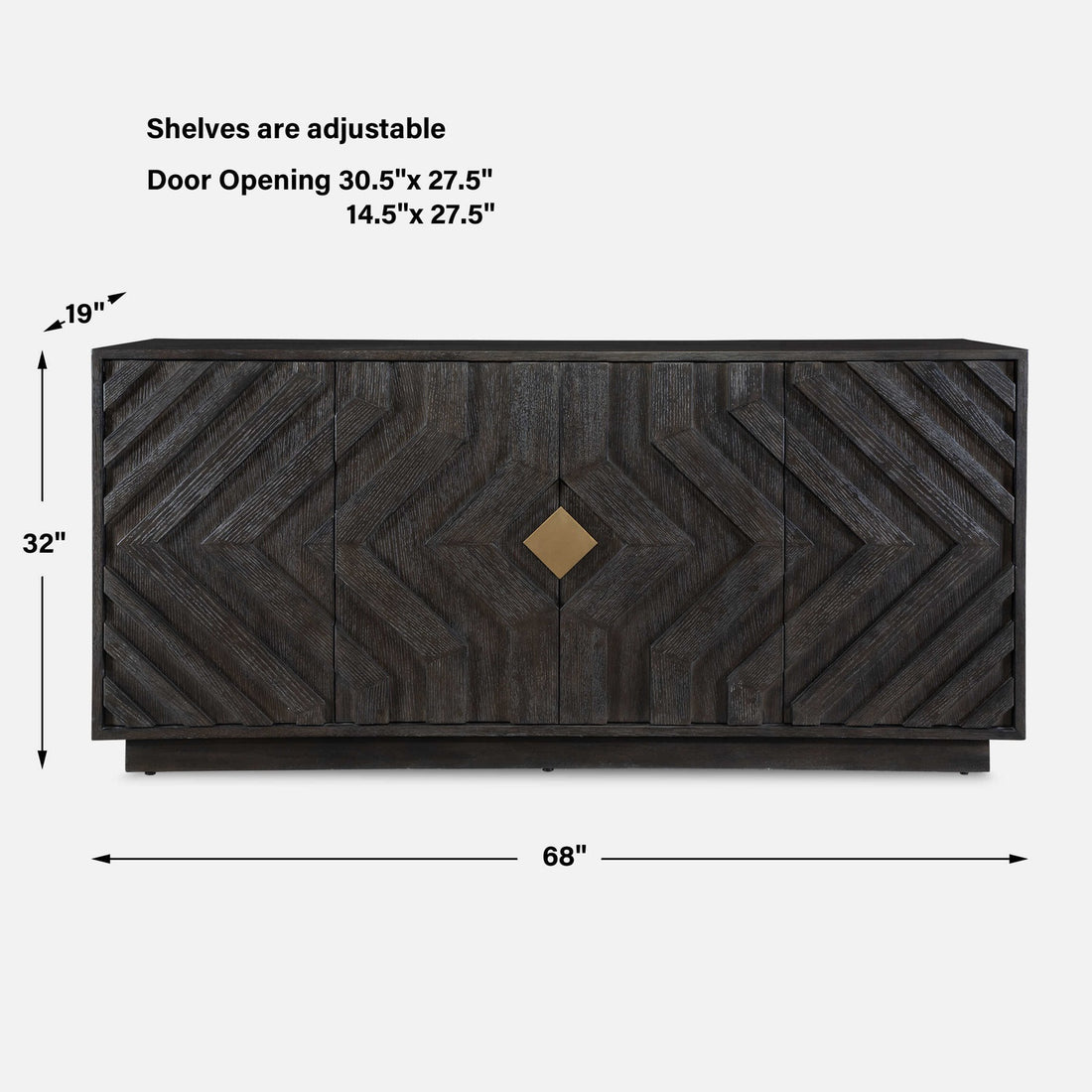 UTTERMOST FAULKNER 4 DOOR CABINET - Cabinets & Bar