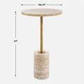 UTTERMOST Malya Travertine Accent Table - Side