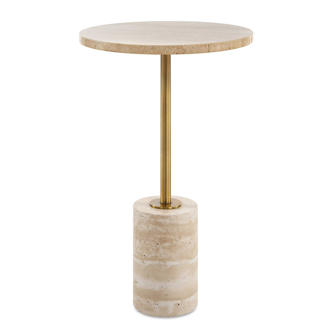 UTTERMOST Malya Travertine Accent Table - Side