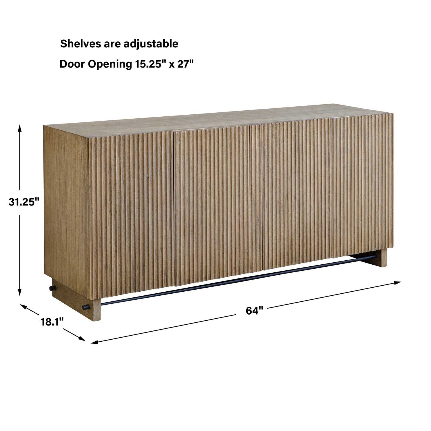 UTTERMOST Kellem 4 Door Cabinet - Cabinets & Bar