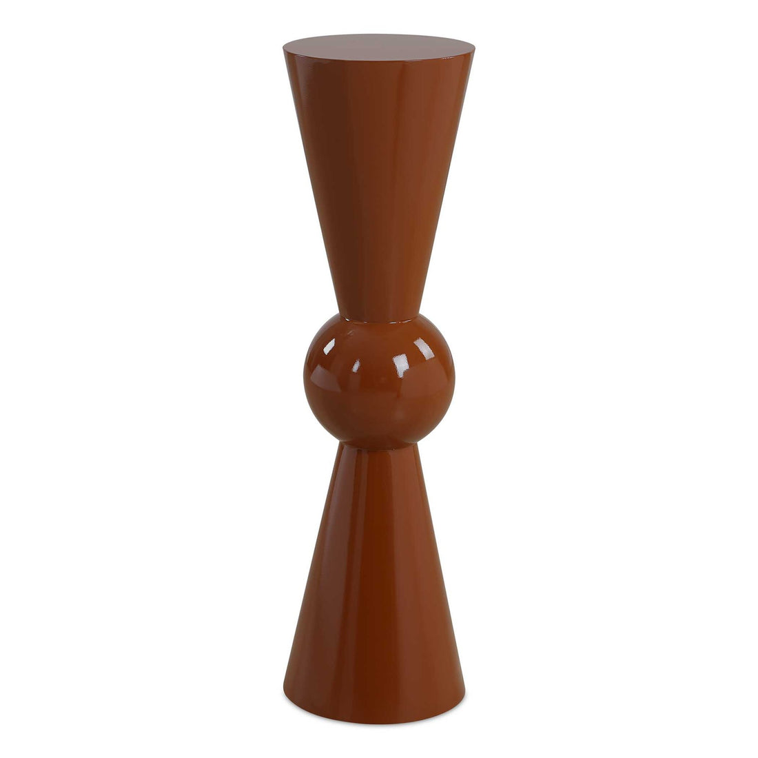 UTTERMOST HEPLER GLOSS TERRACOTTA DRINK TABLE - Side
