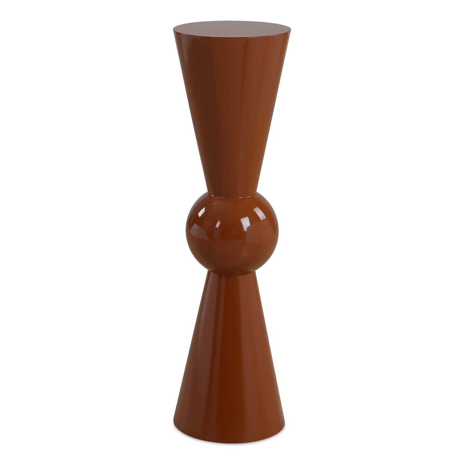 UTTERMOST HEPLER GLOSS TERRACOTTA DRINK TABLE - Side