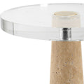UTTERMOST Niari Travertine Drink Table - Side