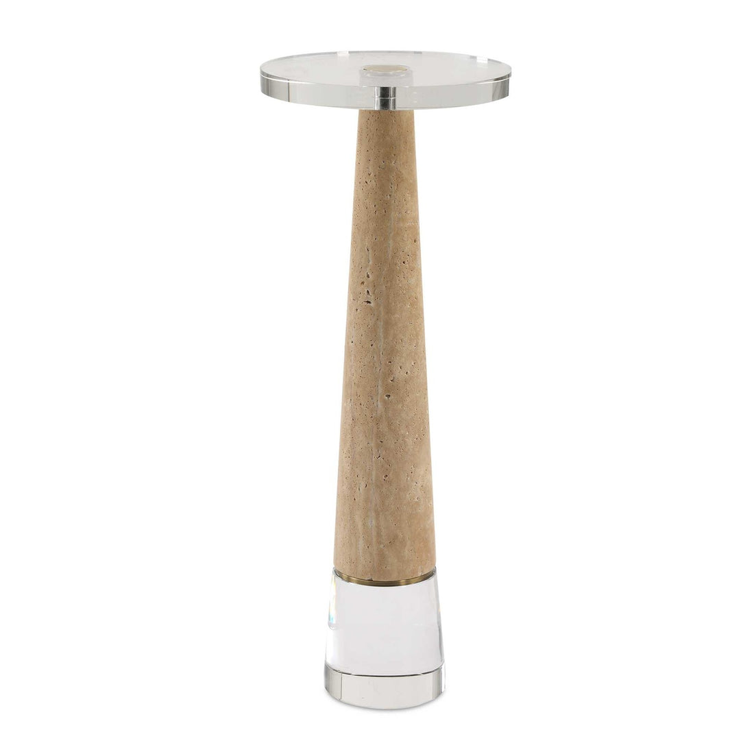 UTTERMOST Niari Travertine Drink Table - Side