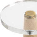 UTTERMOST NIARI TRAVERTINE DRINK TABLE - Side