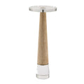 UTTERMOST NIARI TRAVERTINE DRINK TABLE - Side