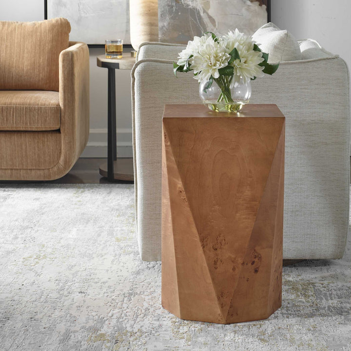 UTTERMOST HUGHES GEOMETRIC ACCENT TABLE - Side