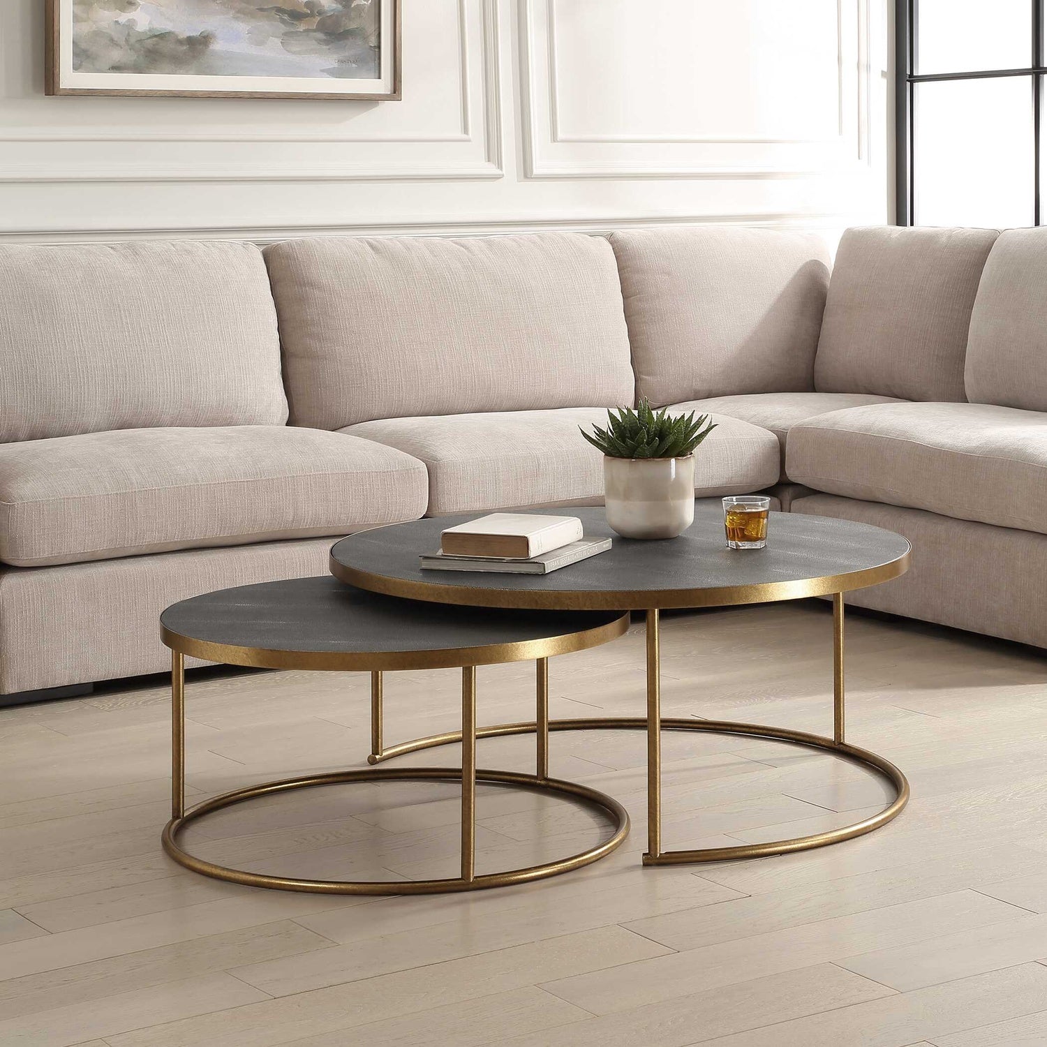 UTTERMOST Aragon Nesting Coffee Tables Set Of 2 - Coffee