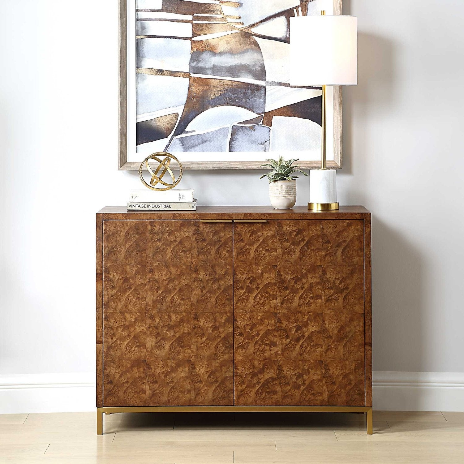UTTERMOST Jethro Burl 2 Door Cabinet - Cabinets & Bar