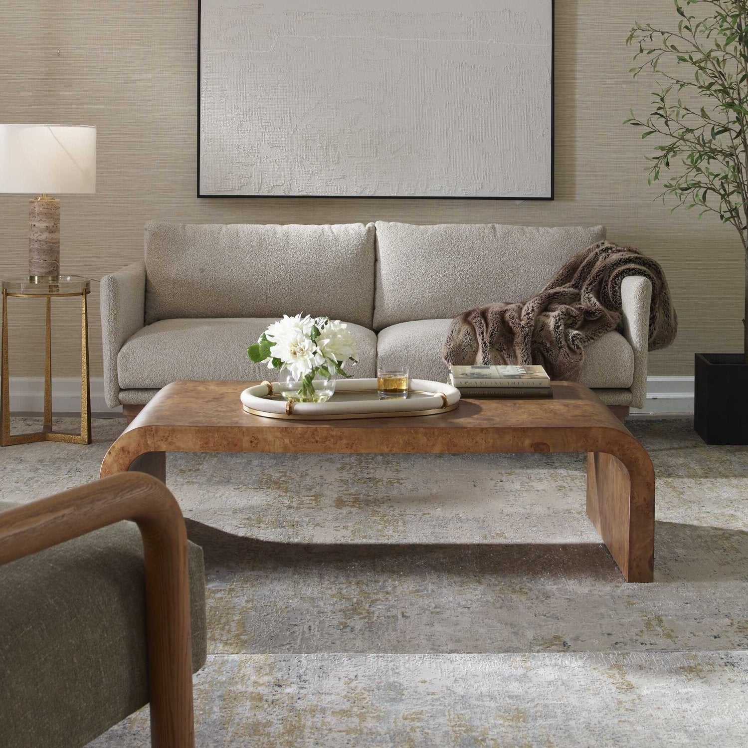 UTTERMOST Carraway Burl Coffee Table - Coffee
