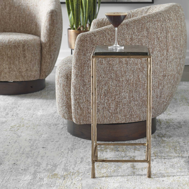 UTTERMOST OVARD ANTIQUED ACCENT TABLE - Side