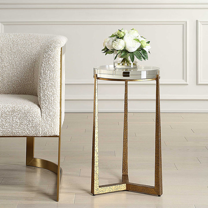 UTTERMOST MIDAS ANTIQUE ACCENT TABLE - Side