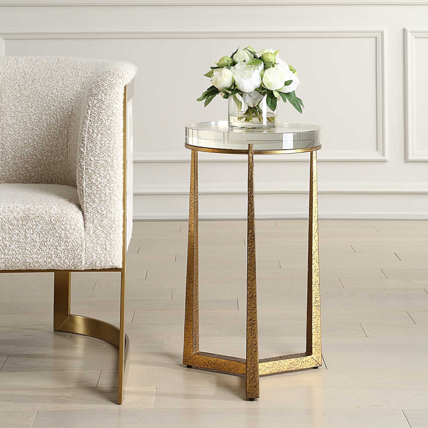 UTTERMOST MIDAS ANTIQUE ACCENT TABLE - Side