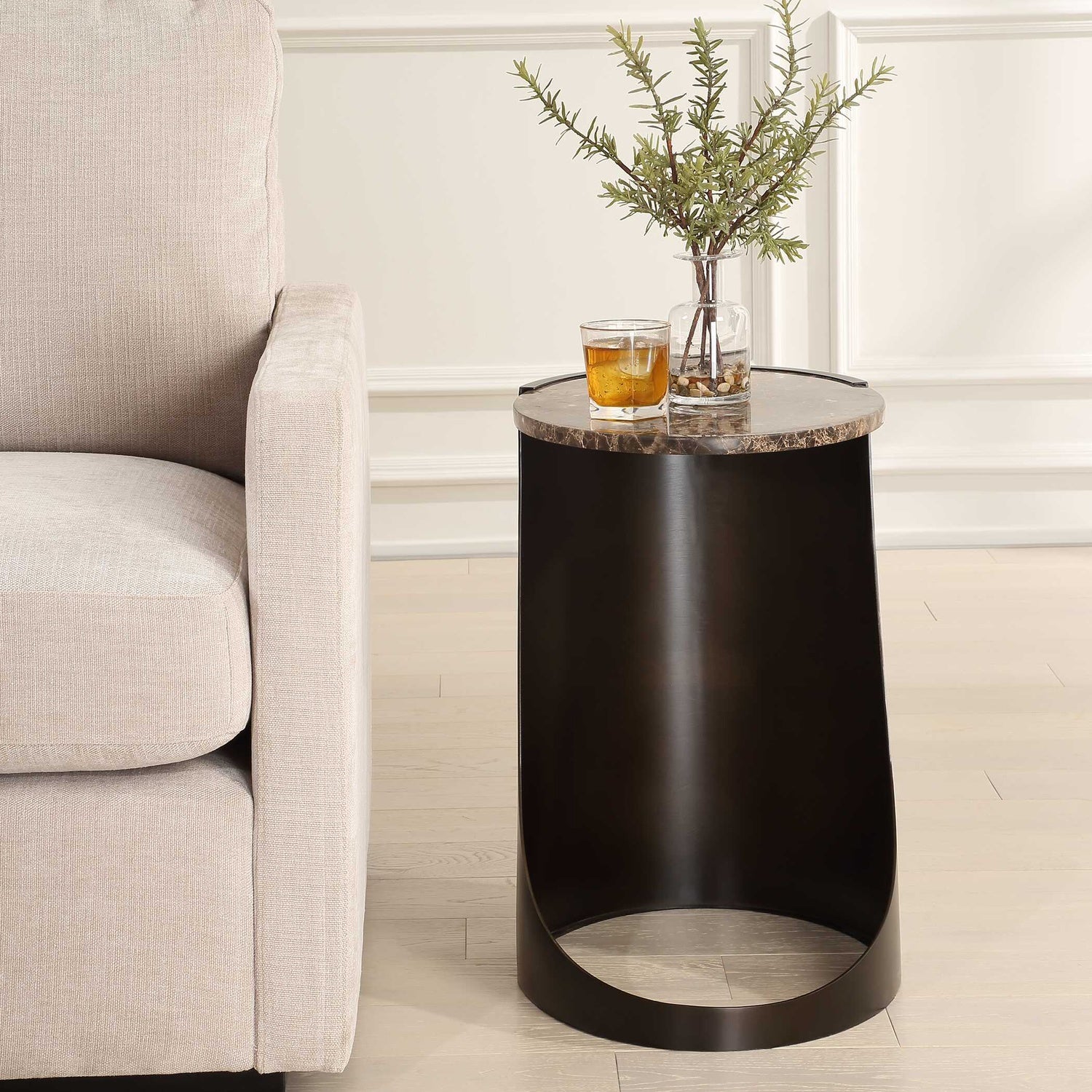 UTTERMOST WELLING MODERN METAL SIDE TABLE - Side