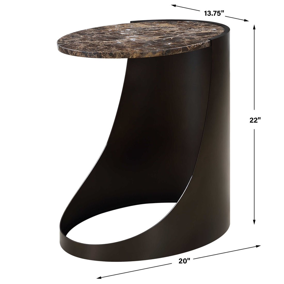 UTTERMOST WELLING MODERN METAL SIDE TABLE - Side