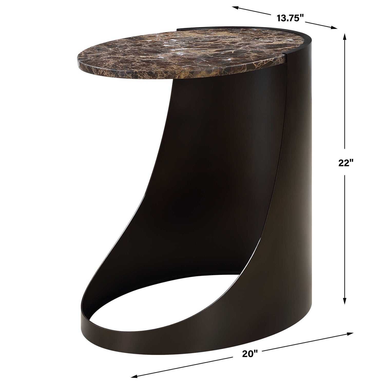 UTTERMOST WELLING MODERN METAL SIDE TABLE - Side