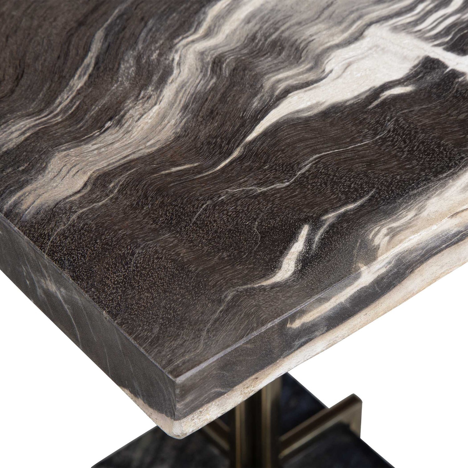 UTTERMOST Rowman Petrified Accent Table - Side