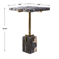 UTTERMOST Rowman Petrified Accent Table - Side