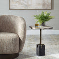 UTTERMOST ROWMAN PETRIFIED ACCENT TABLE - Side
